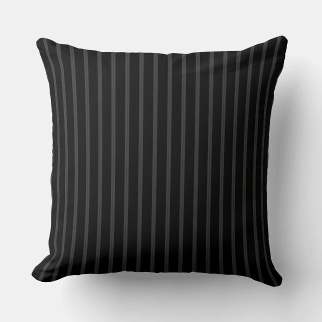 black with gray stripes cushion (Front)