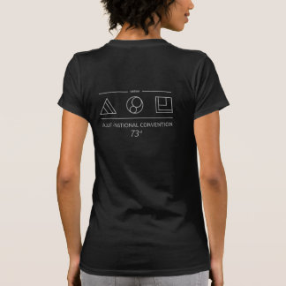 Black with grey logo women's t-shirt