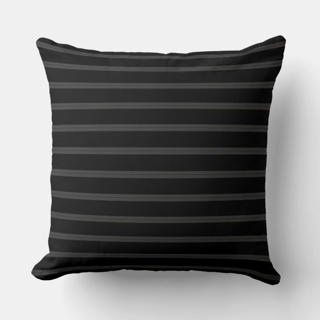 black with grey stripes cushion (Front)