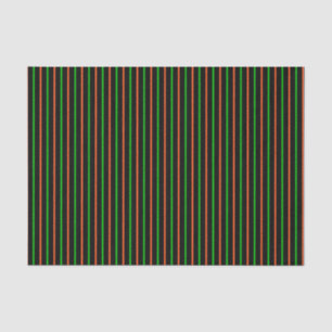 Black with Neon Green & Orange Stripes Tissue Paper