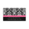 Black with Pink Passion Damask