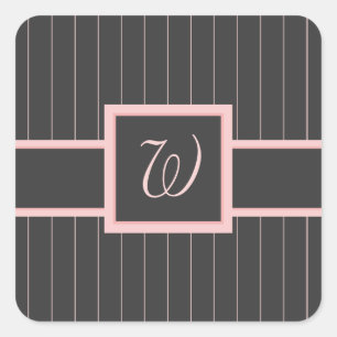 Black with Pink Pinstripes Sticker