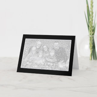 Black with White Border Photo Card