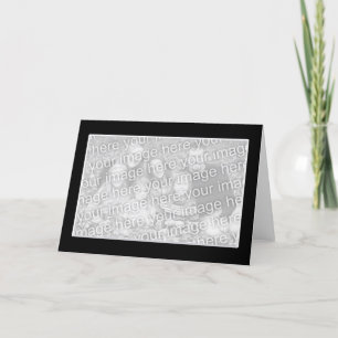 Black with White Border (photo frame) Card