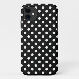 Black with white dots Case-Mate iPhone case