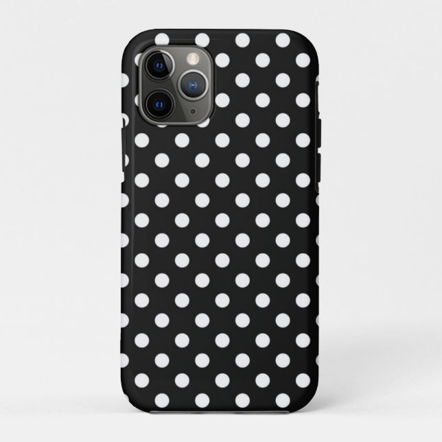 Black with white dots Case-Mate iPhone case (Back)