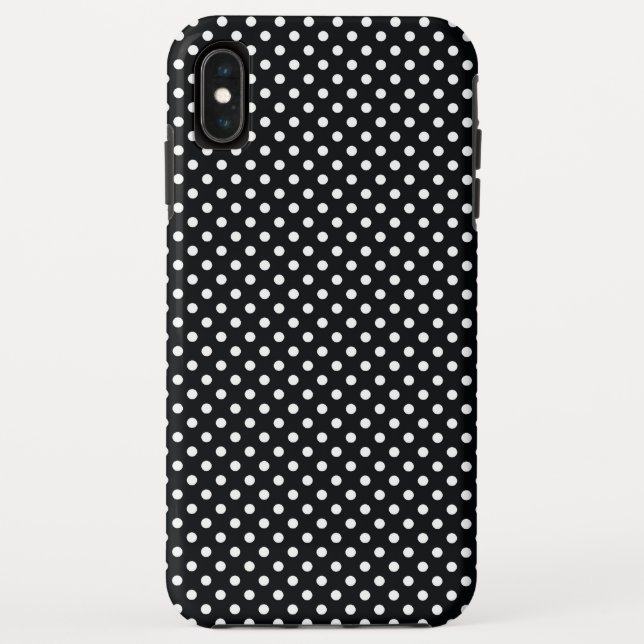 Black with white dots Case-Mate iPhone case (Back)