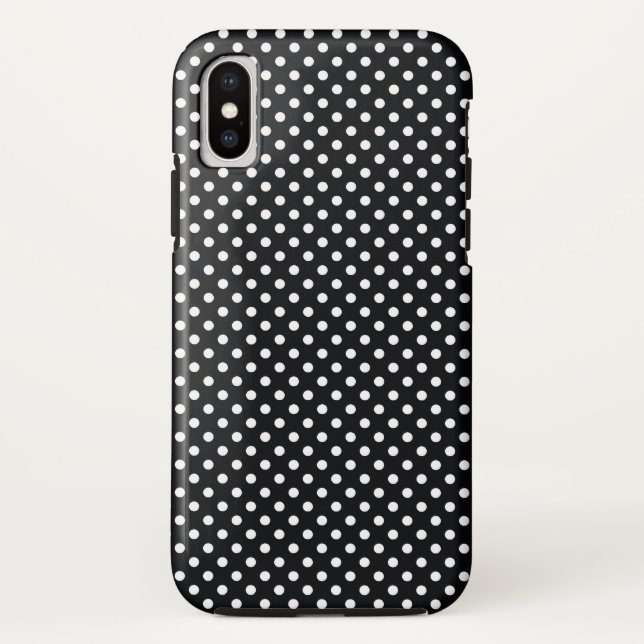 Black with white dots Case-Mate iPhone case (Back)