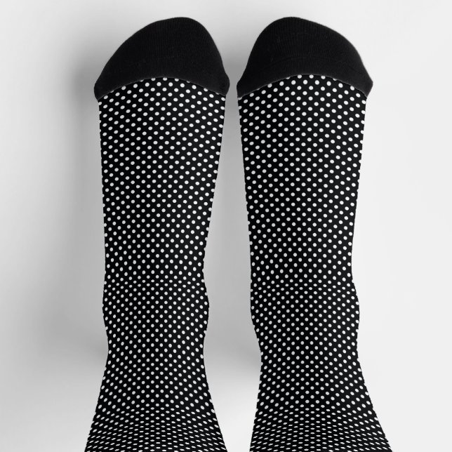 Black with white dots socks (Top)