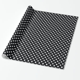 Black with White Dots Wrapping Paper