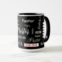 Black with White Font Beloved Pastor Signature