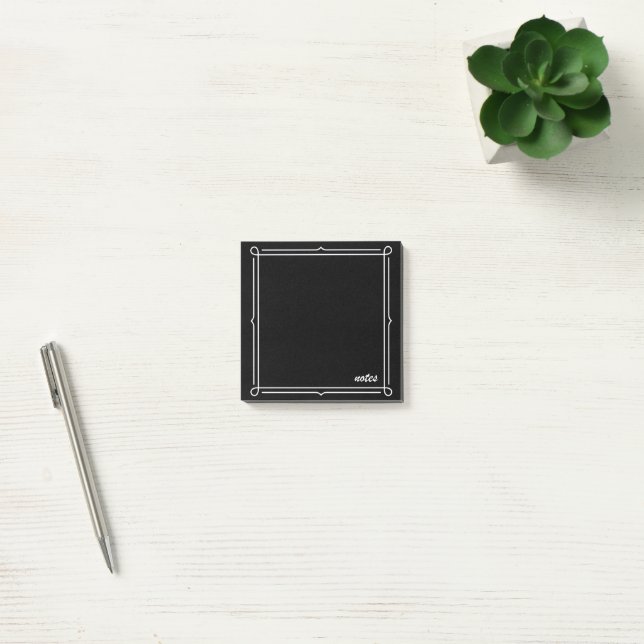 Black with white frame  post-it notes (Office)