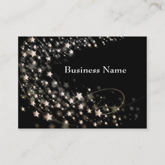 Black With White/Gold Stars Business Cards