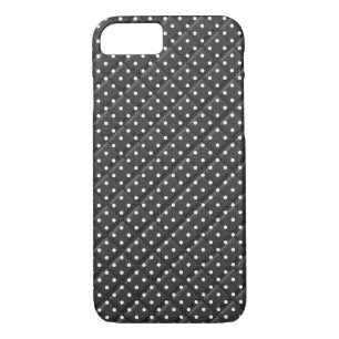black with white polka dot quilt design Case-Mate iPhone case
