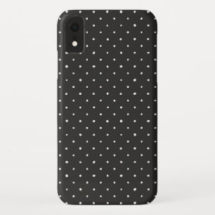 black with white polka dots Case-Mate iPhone case