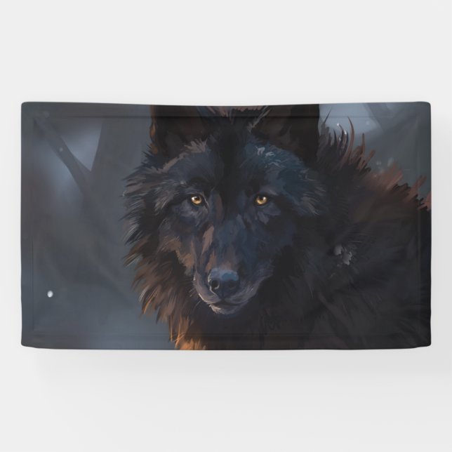 Black wolf banner (Horizontal)