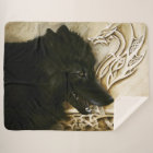 Black Wolf Celtic Dragon Knotwork Fantasy