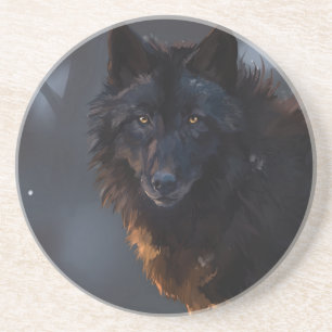 Black Wolf Coaster