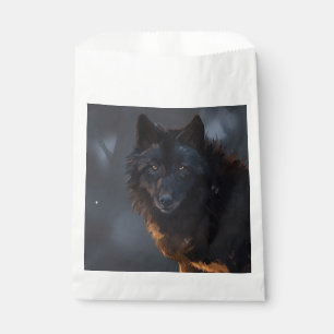 Black wolf favour bags