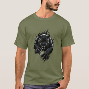 Black Wolf Graphic T-Shirt – Fierce Wild Wolf Desi
