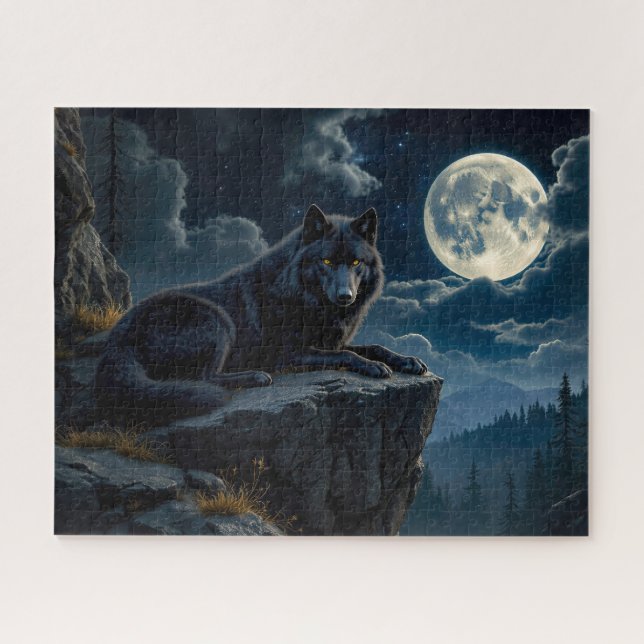 Black Wolf Puzzle (Horizontal)