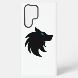 Black Wolf Silhouette Phone Case with Blue Eye – S