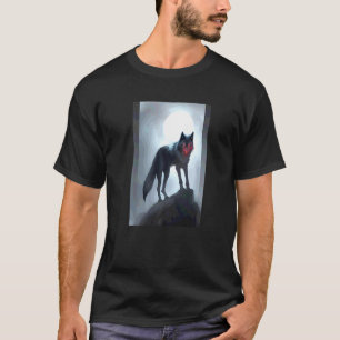 Black Wolf Sinister Gothic Animal T-Shirt