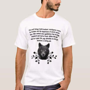 Black wolf Spirit Animal wildlife nature Art T-Shirt