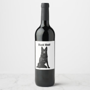 Black Wolf Wine Label