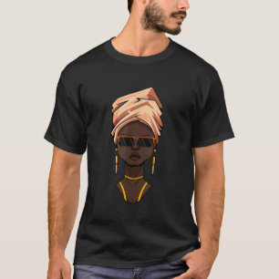 Black Woman Afro African American History Women Fu T-Shirt