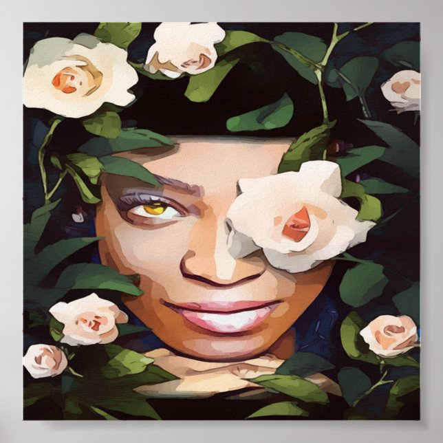 Black Woman Art Poster (Front)