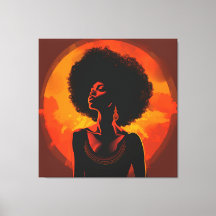 Black Woman Canvas Wall Art