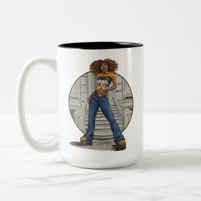 Black woman coffee mug (Left)