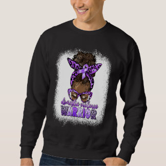 Black Woman Domestic Violence Warrior Afro Messy B Sweatshirt