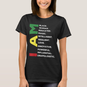 Black Woman Educated Intelligent Powerful T-Shirt