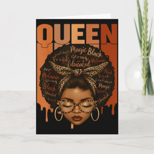 Black Woman Educated Strong Black History Month Gi Card