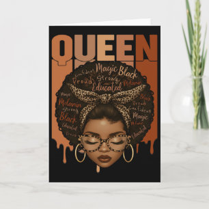 Black Woman Educated Strong Black History Month Gi Card