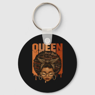 Black Woman Educated Strong Black History Month Gi Key Ring