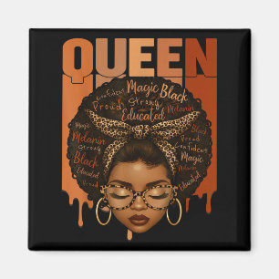 Black Woman Educated Strong Black History Month Gi Magnet