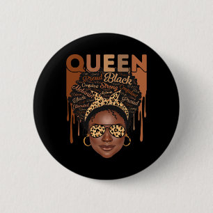 Black Woman Educated Strong Melanin Queen African 6 Cm Round Badge