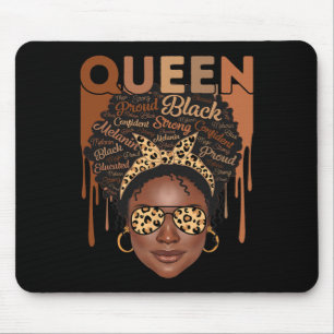 Black Woman Educated Strong Melanin Queen African  Mouse Pad