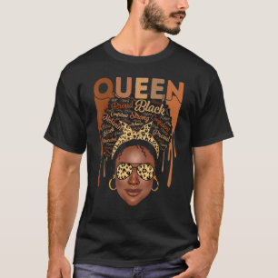 Black Woman Educated Strong Melanin Queen African  T-Shirt
