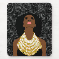 Black Woman Looking Up | Tribal Necklace