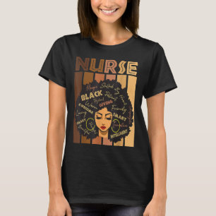 Black Woman Magic Afro Melanin Queen Black History T-Shirt