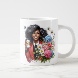 Black woman melanin sista African American women Large Coffee Mug