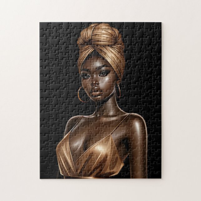 Black woman melanin sista brown skin girls African Jigsaw Puzzle (Vertical)