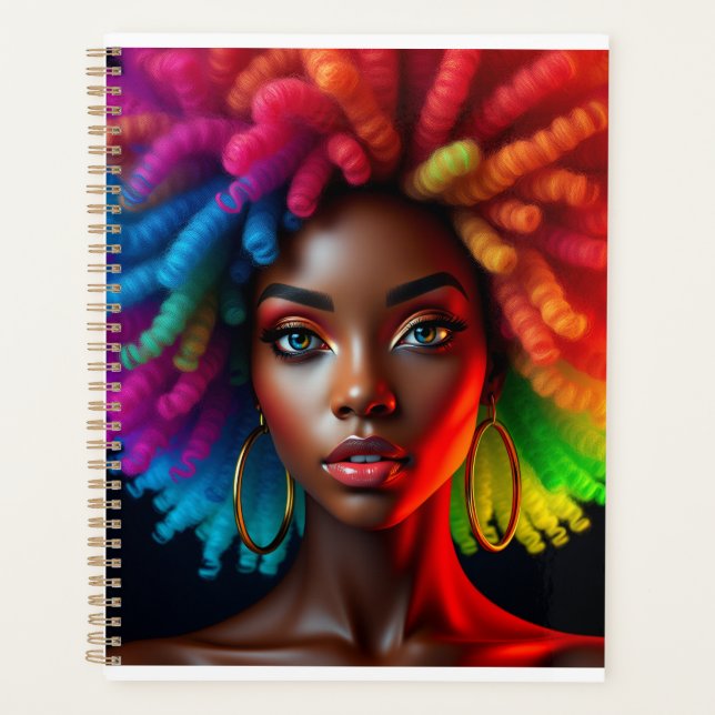 black woman melanin sista green money envy queen planner