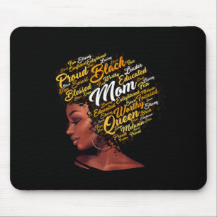 Black woman mom african american happy mother's da mouse pad
