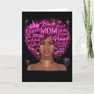 Black woman mum african american happy mother's da card