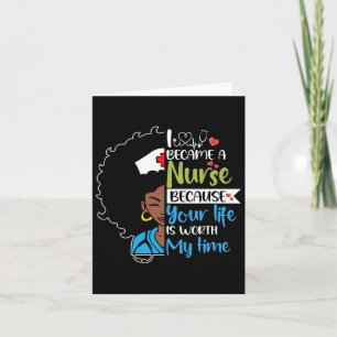 Black Woman Nurse Black History Month Nursing Scru Card